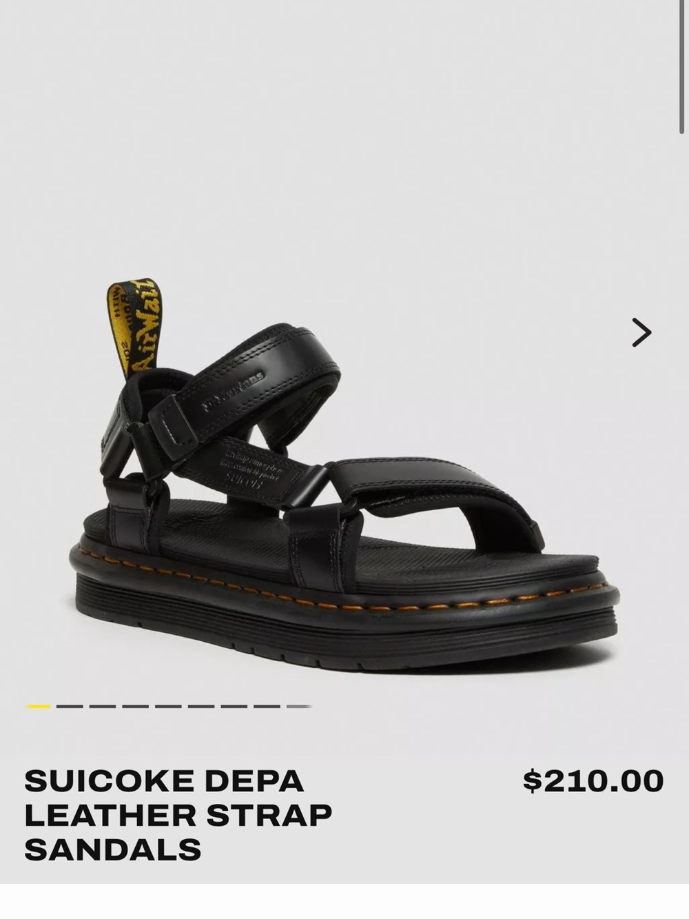 Dr. Martens x Suicoke DM Depa Black Leather Sandals Rare Collab Size [EU37]
